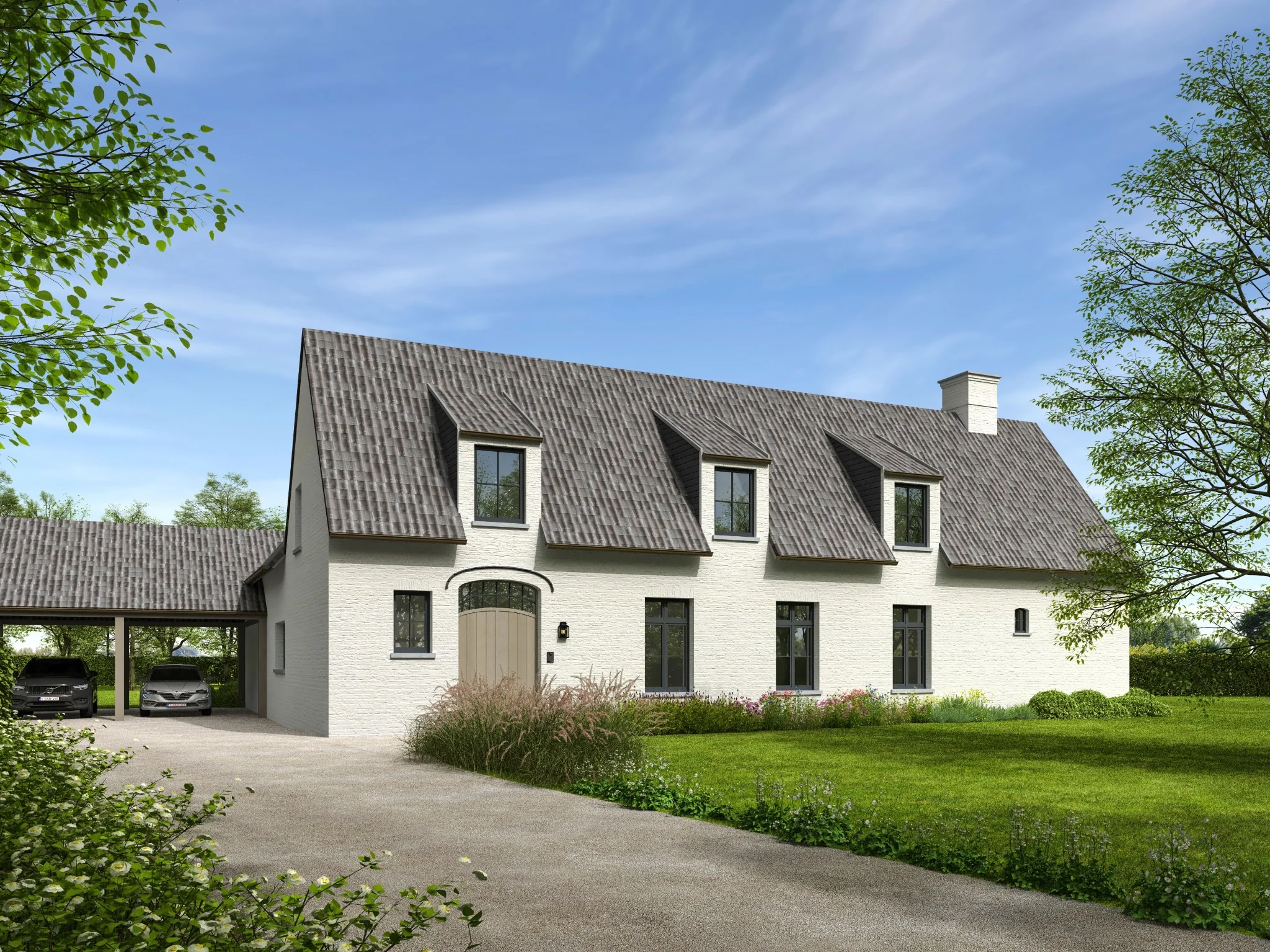Architectuurvisualisatie met sterke materiaal- en lichtbeleving